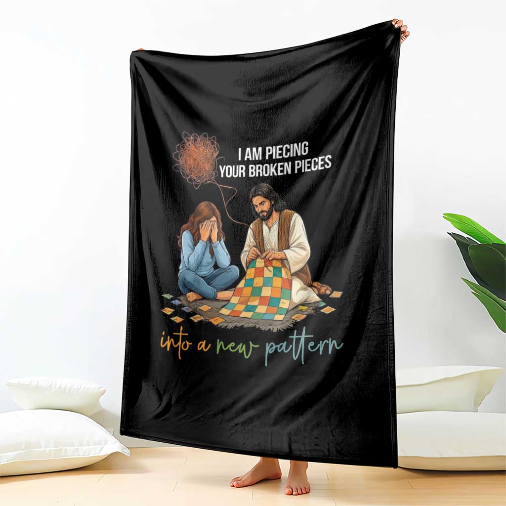 I Am Piecing Your Broken Pieces Christian Healing Throw Blanket Jesus Comfort Faith Restoration Inspirational Gift