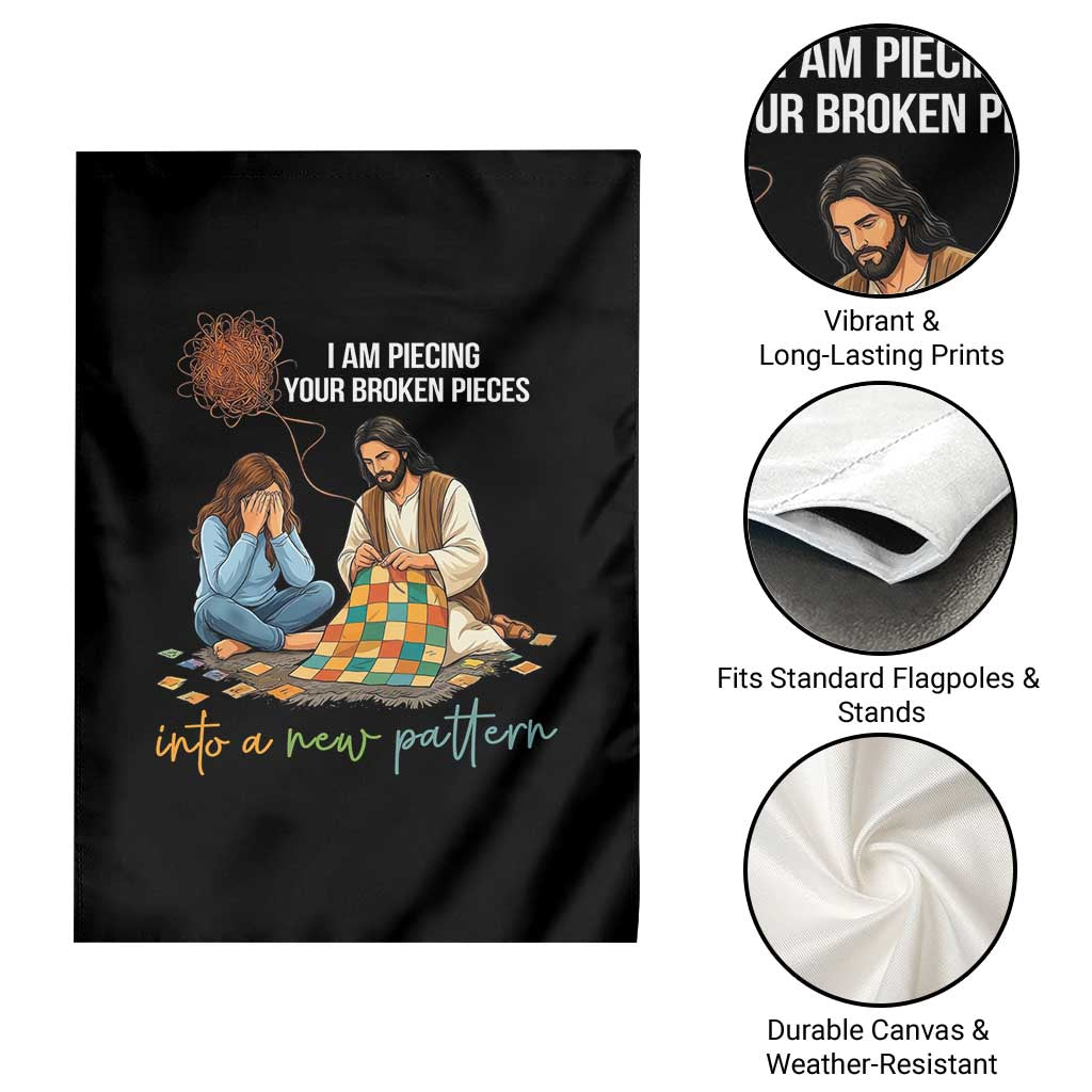I Am Piecing Your Broken Pieces Christian Healing Garden Flag Jesus Comfort Faith Restoration Inspirational Gift