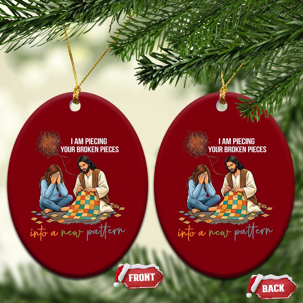 I Am Piecing Your Broken Pieces Christian Healing Ceramic Ornament Jesus Comfort Faith Restoration Inspirational Gift