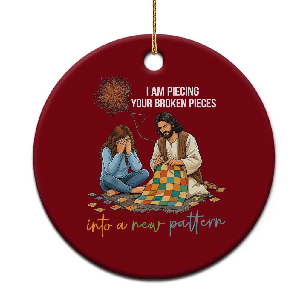 I Am Piecing Your Broken Pieces Christian Healing Ceramic Ornament Jesus Comfort Faith Restoration Inspirational Gift