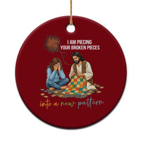 I Am Piecing Your Broken Pieces Christian Healing Ceramic Ornament Jesus Comfort Faith Restoration Inspirational Gift