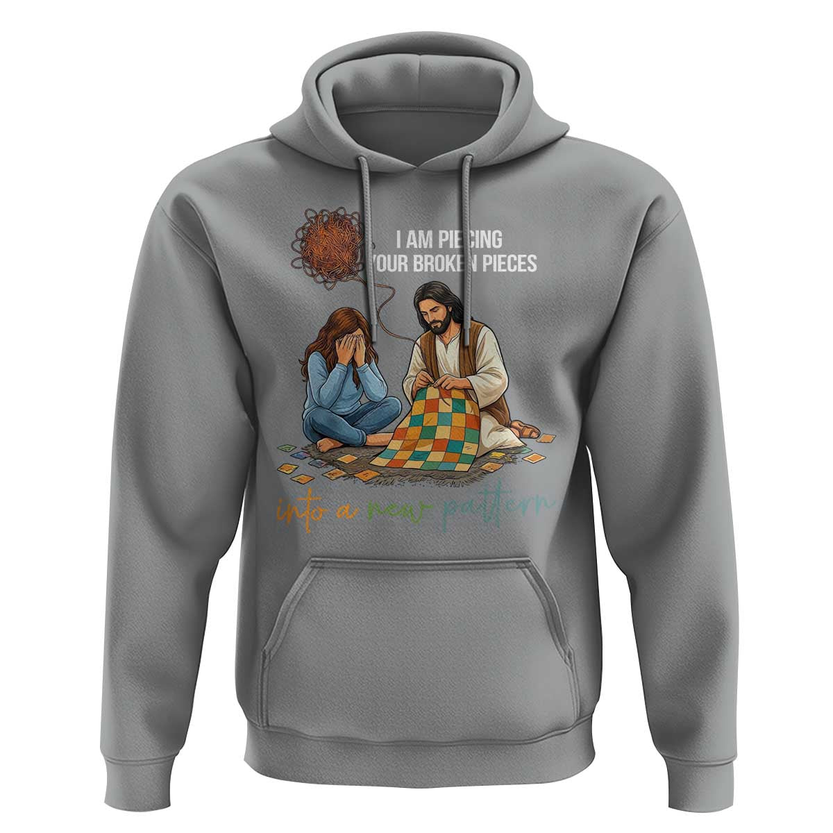 I Am Piecing Your Broken Pieces Christian Healing Hoodie Jesus Comfort Faith Restoration Inspirational Gift