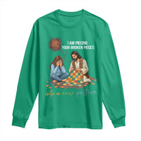 I Am Piecing Your Broken Pieces Christian Healing Long Sleeve Shirt Jesus Comfort Faith Restoration Inspirational Gift