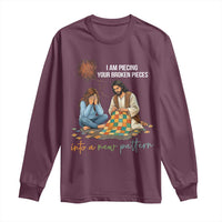I Am Piecing Your Broken Pieces Christian Healing Long Sleeve Shirt Jesus Comfort Faith Restoration Inspirational Gift