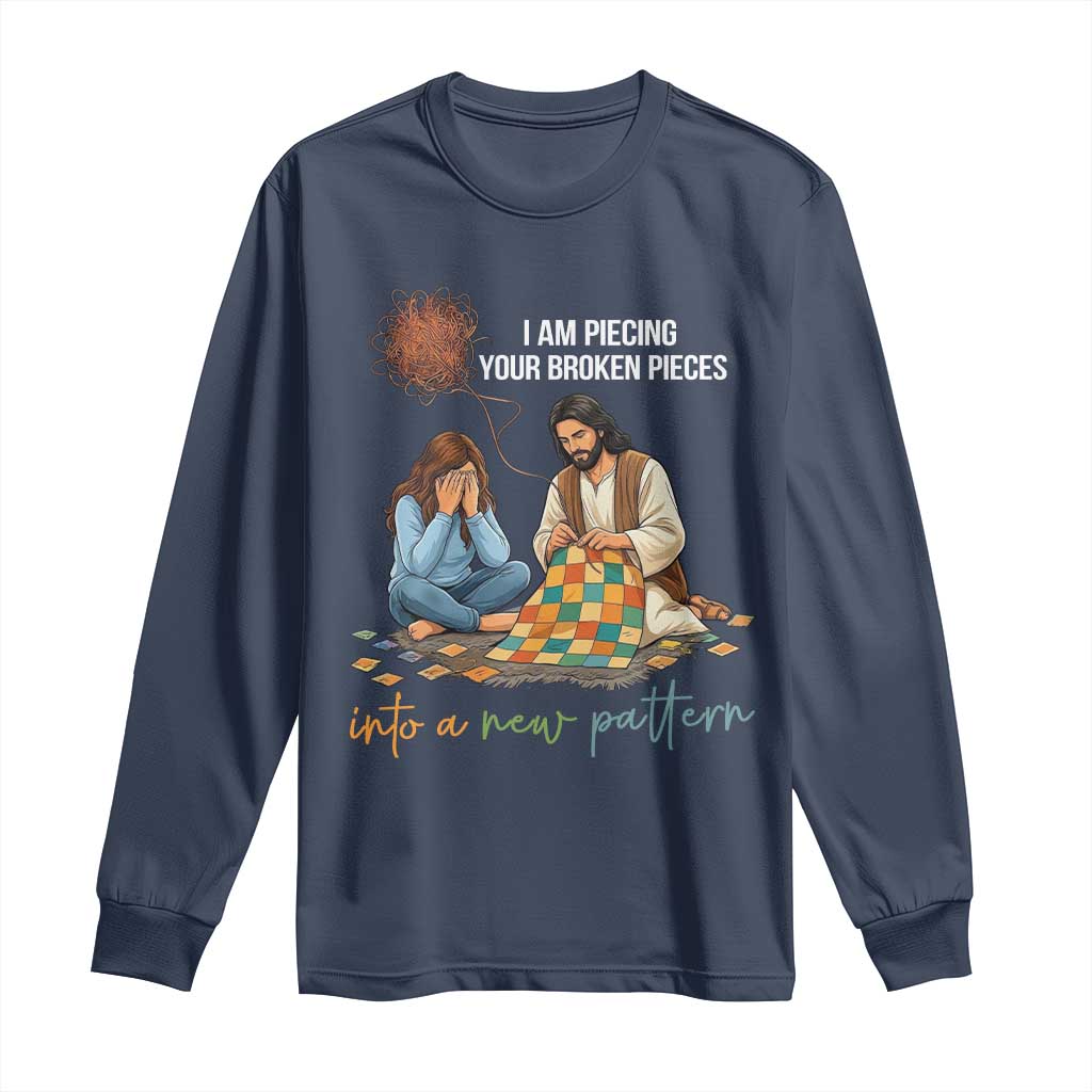 I Am Piecing Your Broken Pieces Christian Healing Long Sleeve Shirt Jesus Comfort Faith Restoration Inspirational Gift