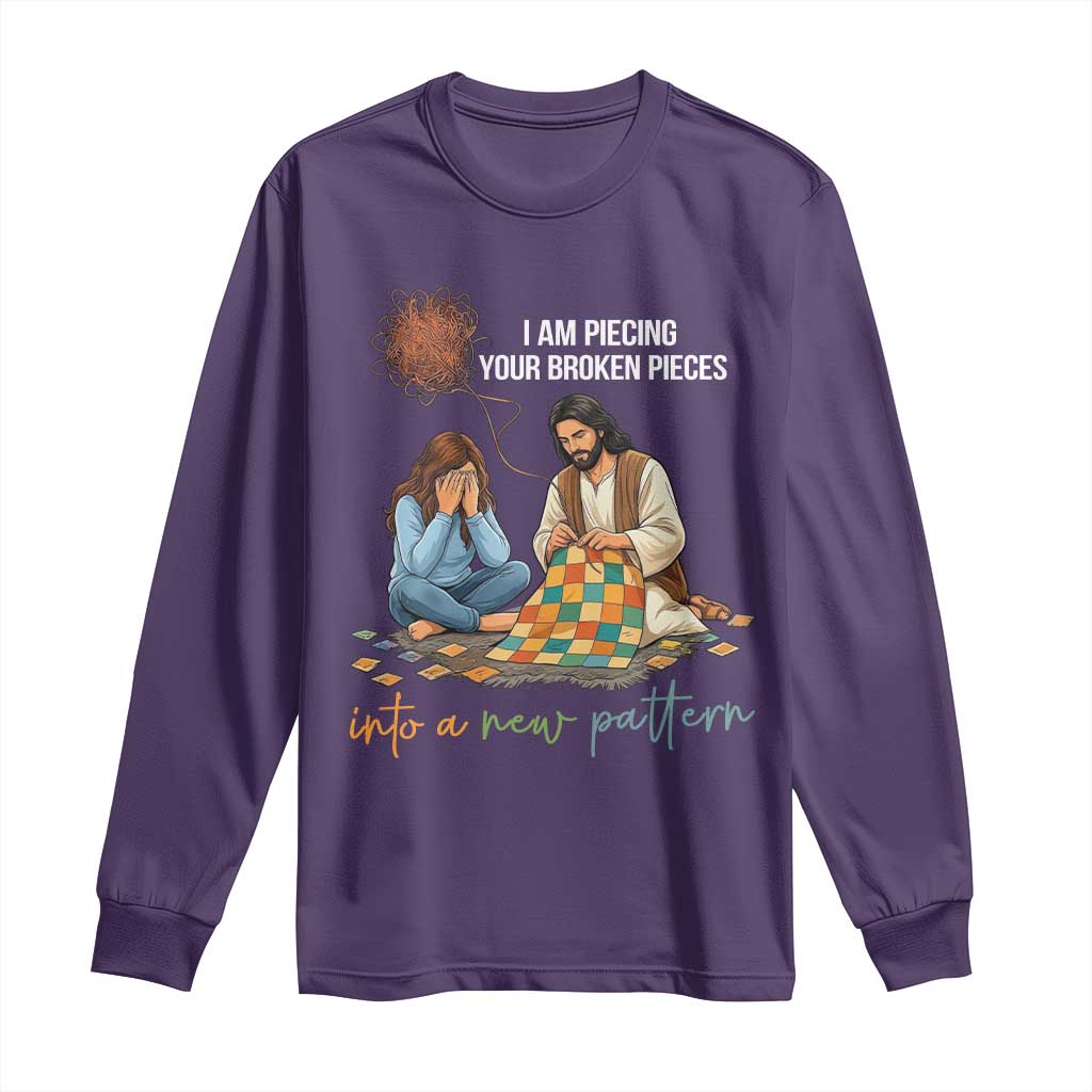 I Am Piecing Your Broken Pieces Christian Healing Long Sleeve Shirt Jesus Comfort Faith Restoration Inspirational Gift