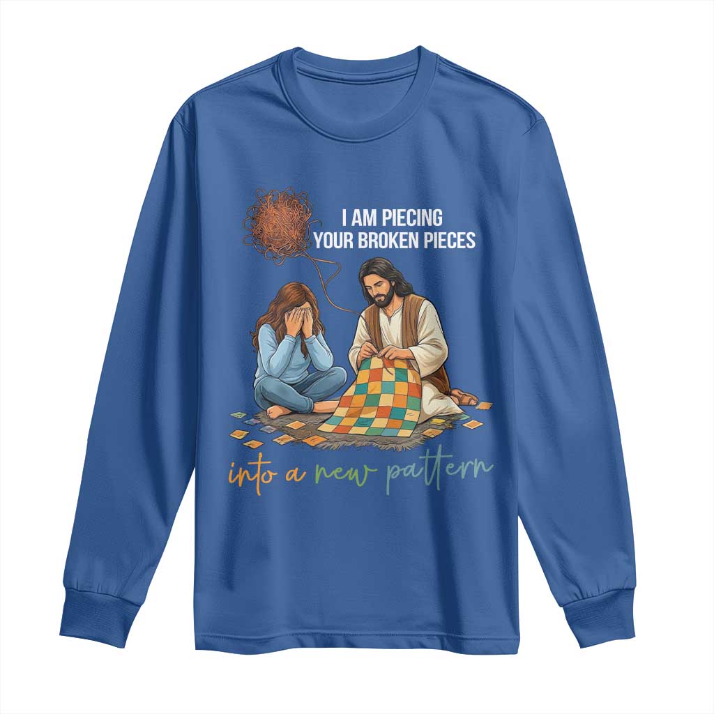 I Am Piecing Your Broken Pieces Christian Healing Long Sleeve Shirt Jesus Comfort Faith Restoration Inspirational Gift