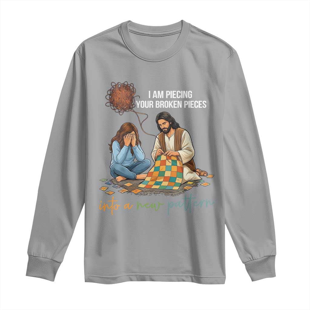 I Am Piecing Your Broken Pieces Christian Healing Long Sleeve Shirt Jesus Comfort Faith Restoration Inspirational Gift