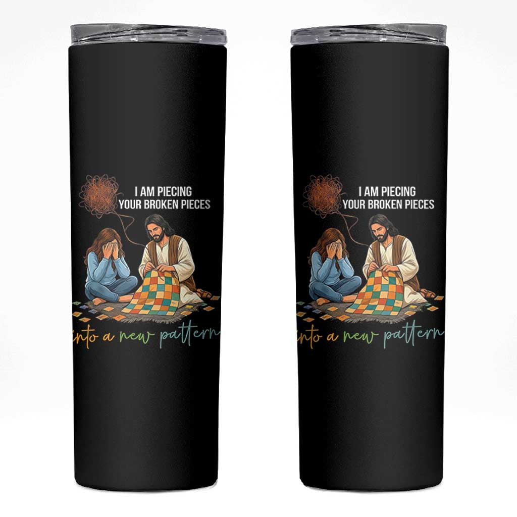 I Am Piecing Your Broken Pieces Christian Healing Skinny Tumbler Jesus Comfort Faith Restoration Inspirational Gift