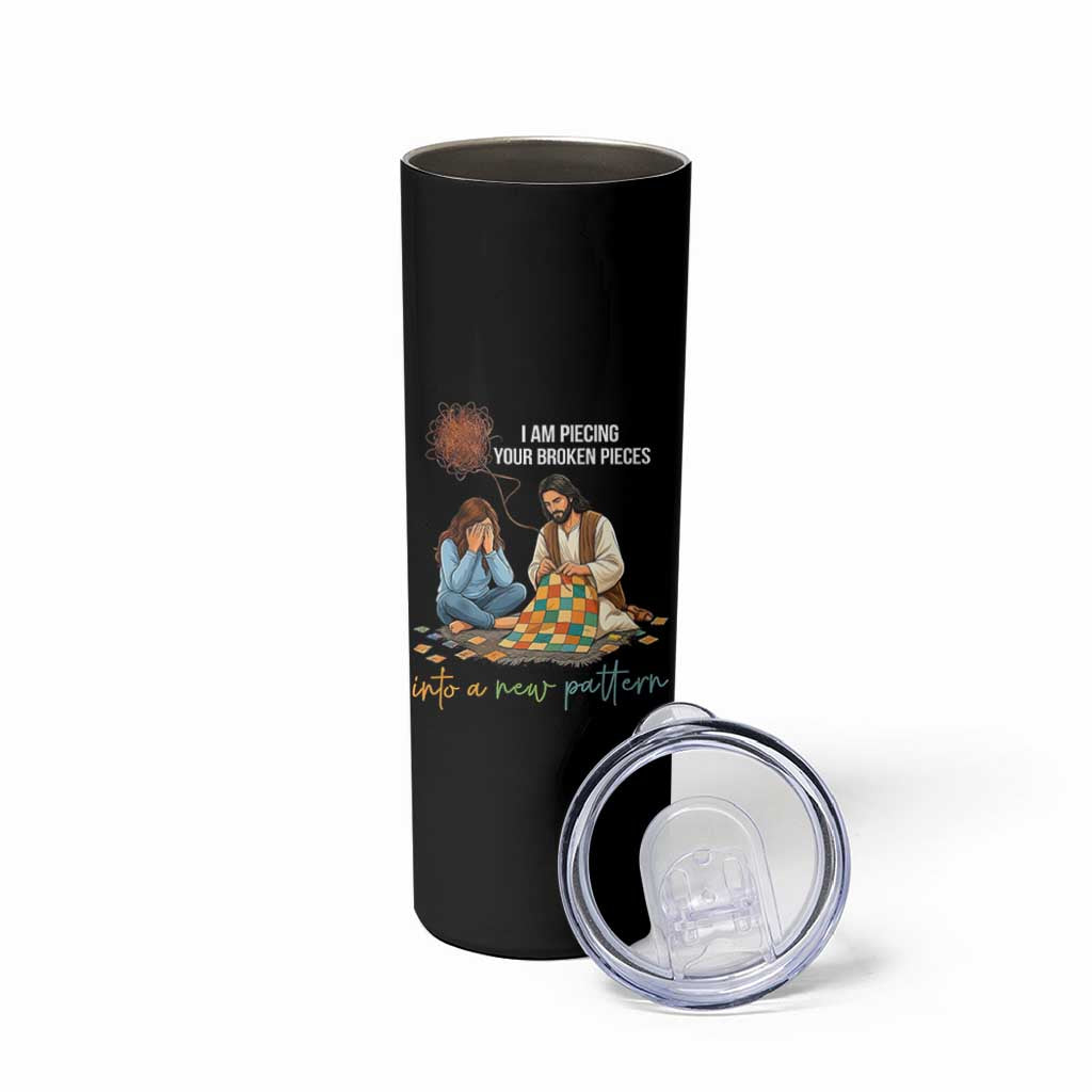 I Am Piecing Your Broken Pieces Christian Healing Skinny Tumbler Jesus Comfort Faith Restoration Inspirational Gift