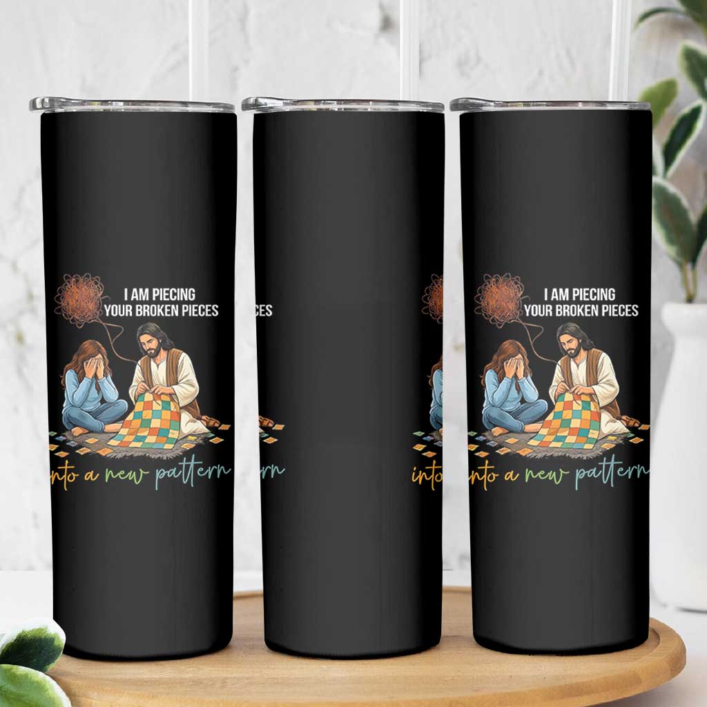 I Am Piecing Your Broken Pieces Christian Healing Skinny Tumbler Jesus Comfort Faith Restoration Inspirational Gift