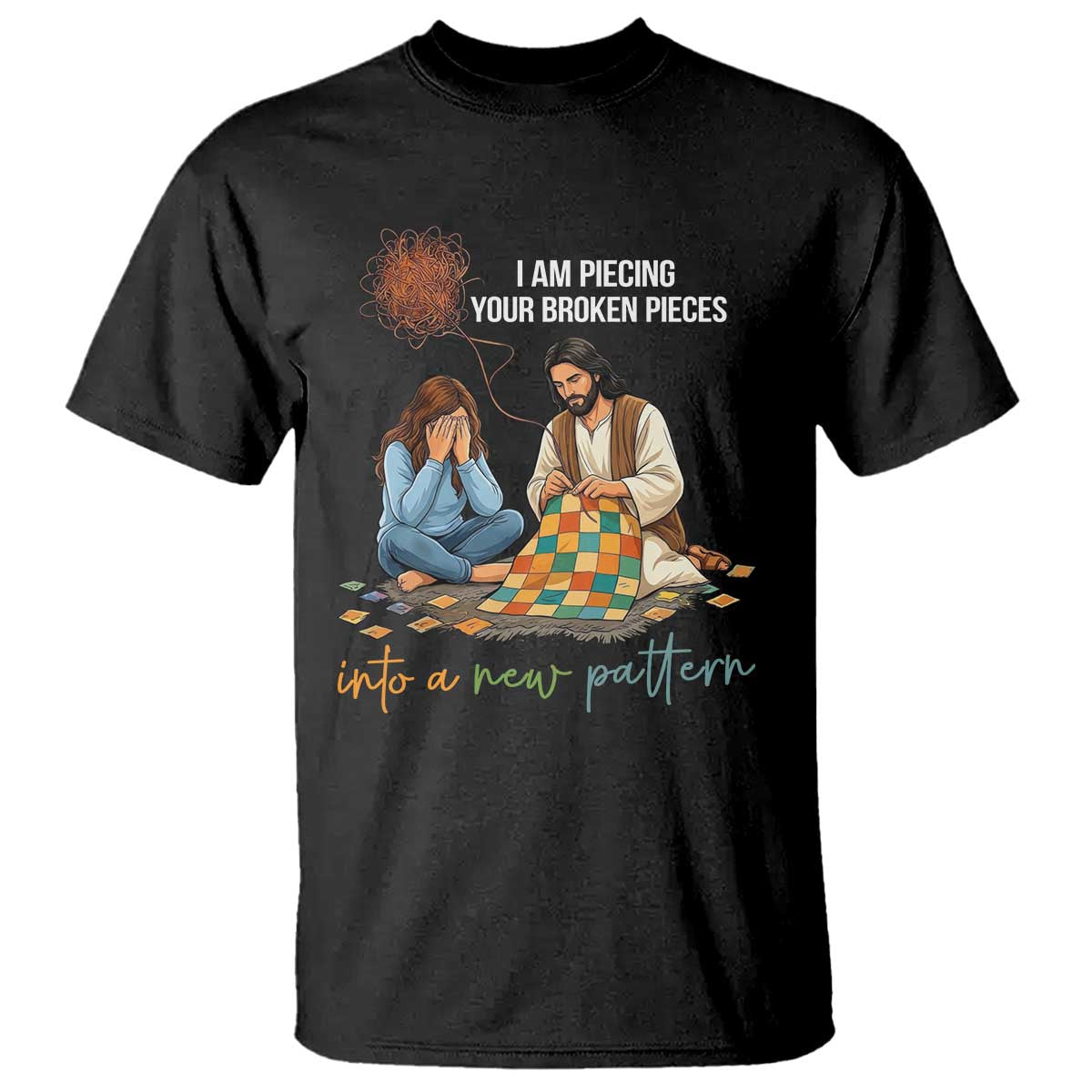 I Am Piecing Your Broken Pieces Christian Healing T Shirt Jesus Comfort Faith Restoration Inspirational Gift