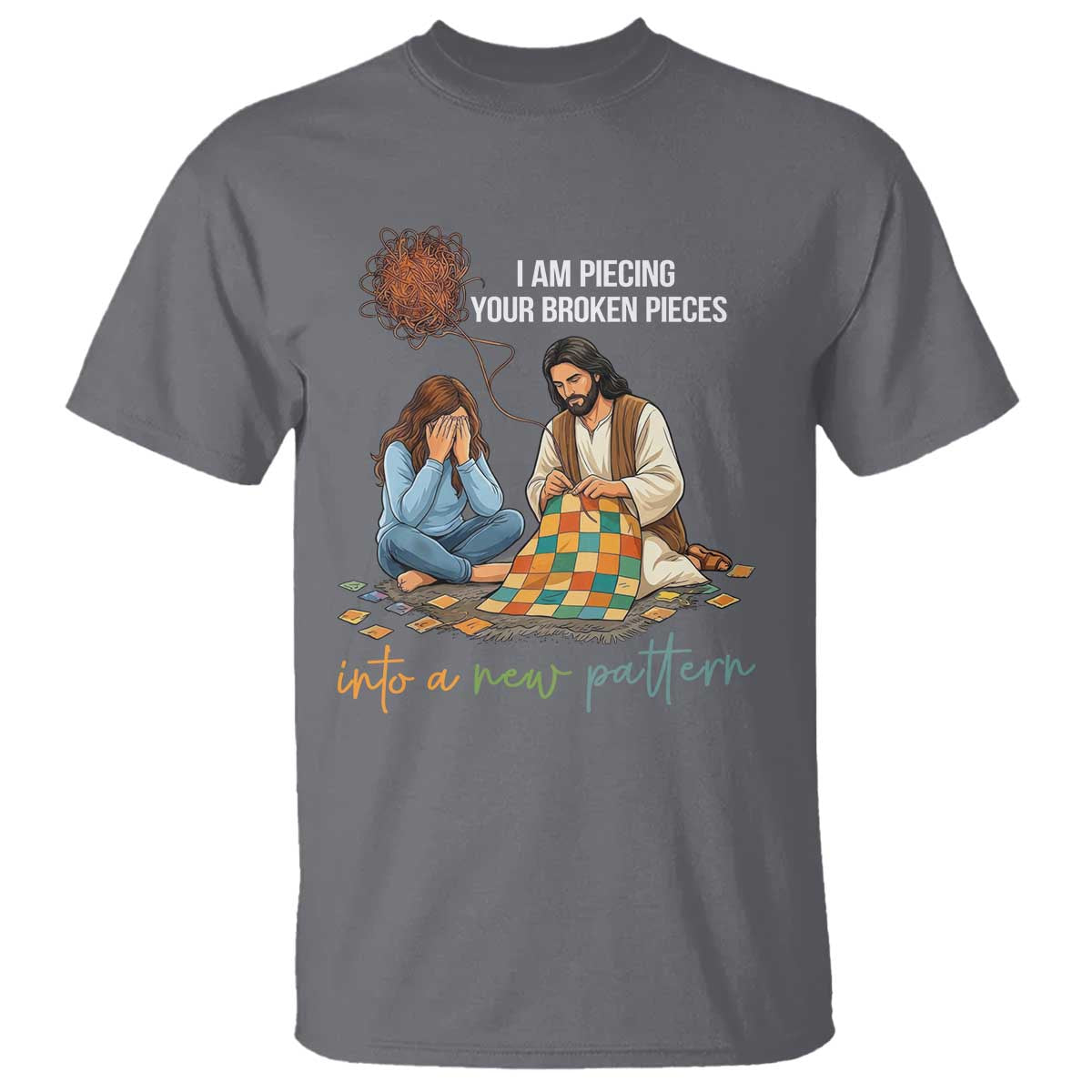 I Am Piecing Your Broken Pieces Christian Healing T Shirt Jesus Comfort Faith Restoration Inspirational Gift
