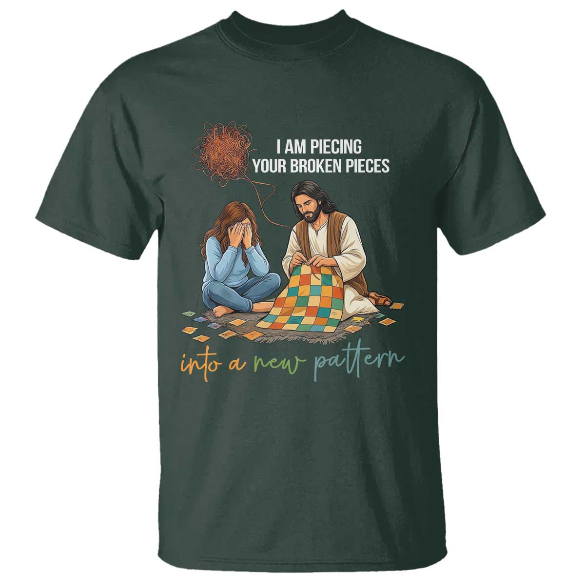 I Am Piecing Your Broken Pieces Christian Healing T Shirt Jesus Comfort Faith Restoration Inspirational Gift