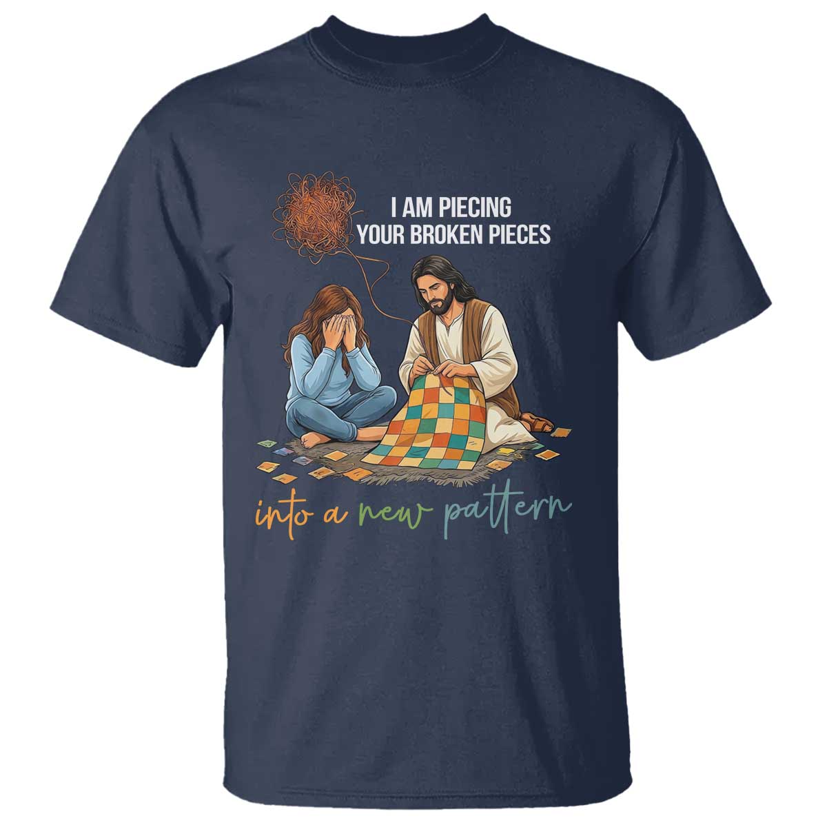 I Am Piecing Your Broken Pieces Christian Healing T Shirt Jesus Comfort Faith Restoration Inspirational Gift