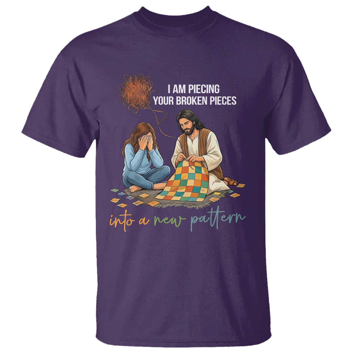 I Am Piecing Your Broken Pieces Christian Healing T Shirt Jesus Comfort Faith Restoration Inspirational Gift