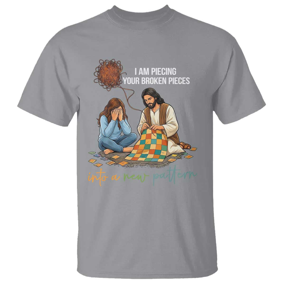 I Am Piecing Your Broken Pieces Christian Healing T Shirt Jesus Comfort Faith Restoration Inspirational Gift