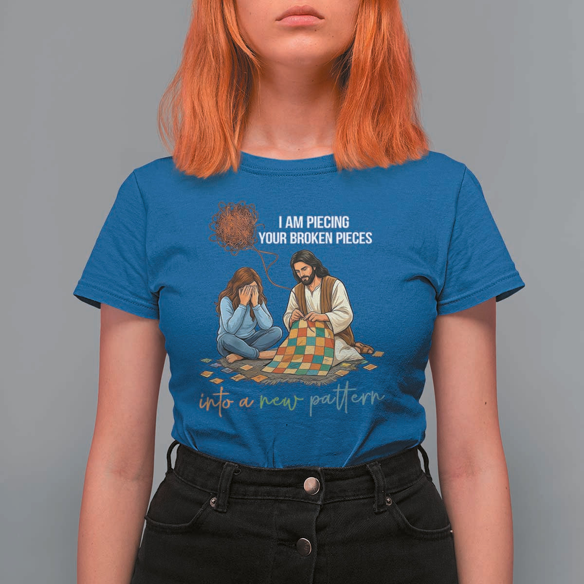 I Am Piecing Your Broken Pieces Christian Healing T Shirt For Women Jesus Comfort Faith Restoration Inspirational Gift