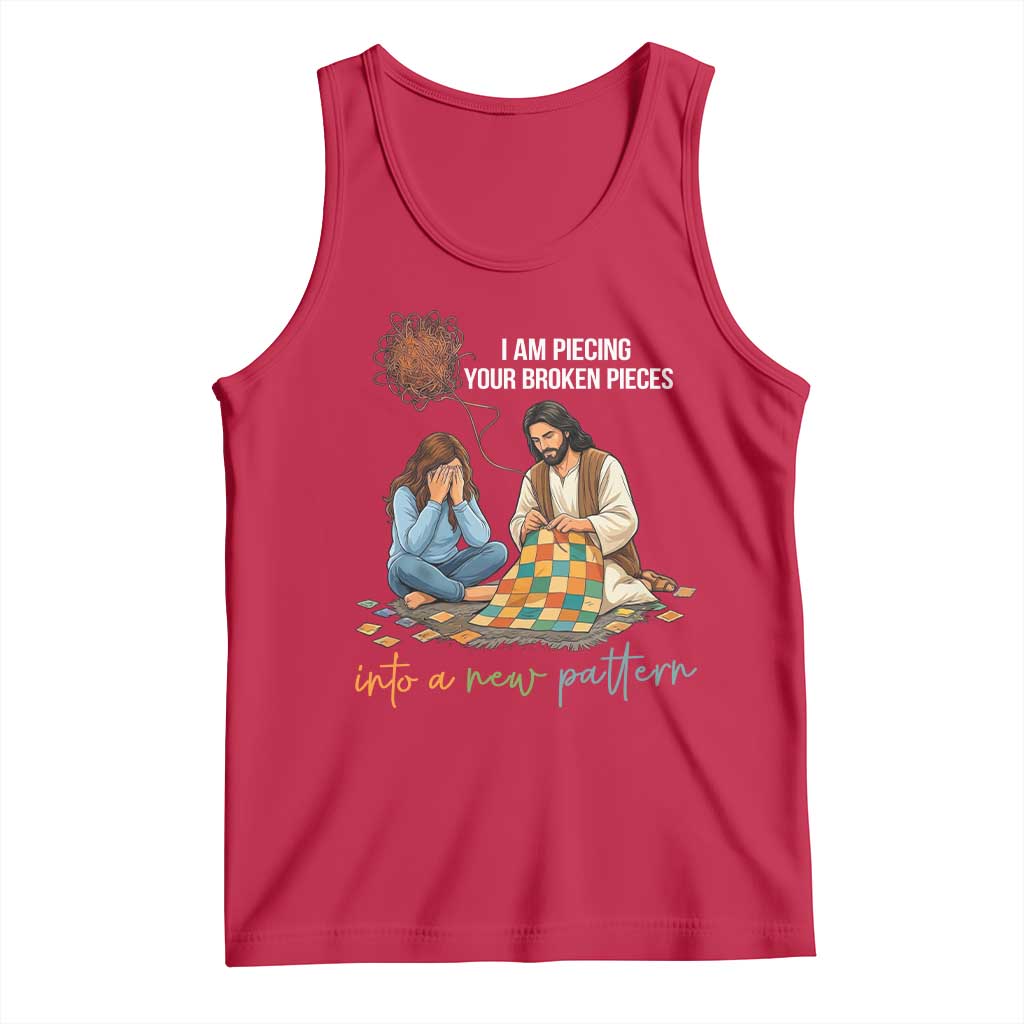 I Am Piecing Your Broken Pieces Christian Healing Tank Top Jesus Comfort Faith Restoration Inspirational Gift
