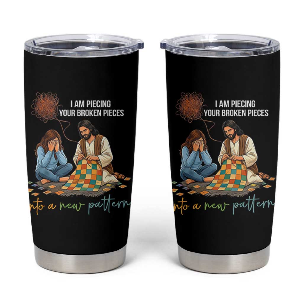 I Am Piecing Your Broken Pieces Christian Healing Tumbler Cup Jesus Comfort Faith Restoration Inspirational Gift