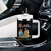 I Am Piecing Your Broken Pieces Christian Healing Tumbler With Handle Jesus Comfort Faith Restoration Inspirational Gift