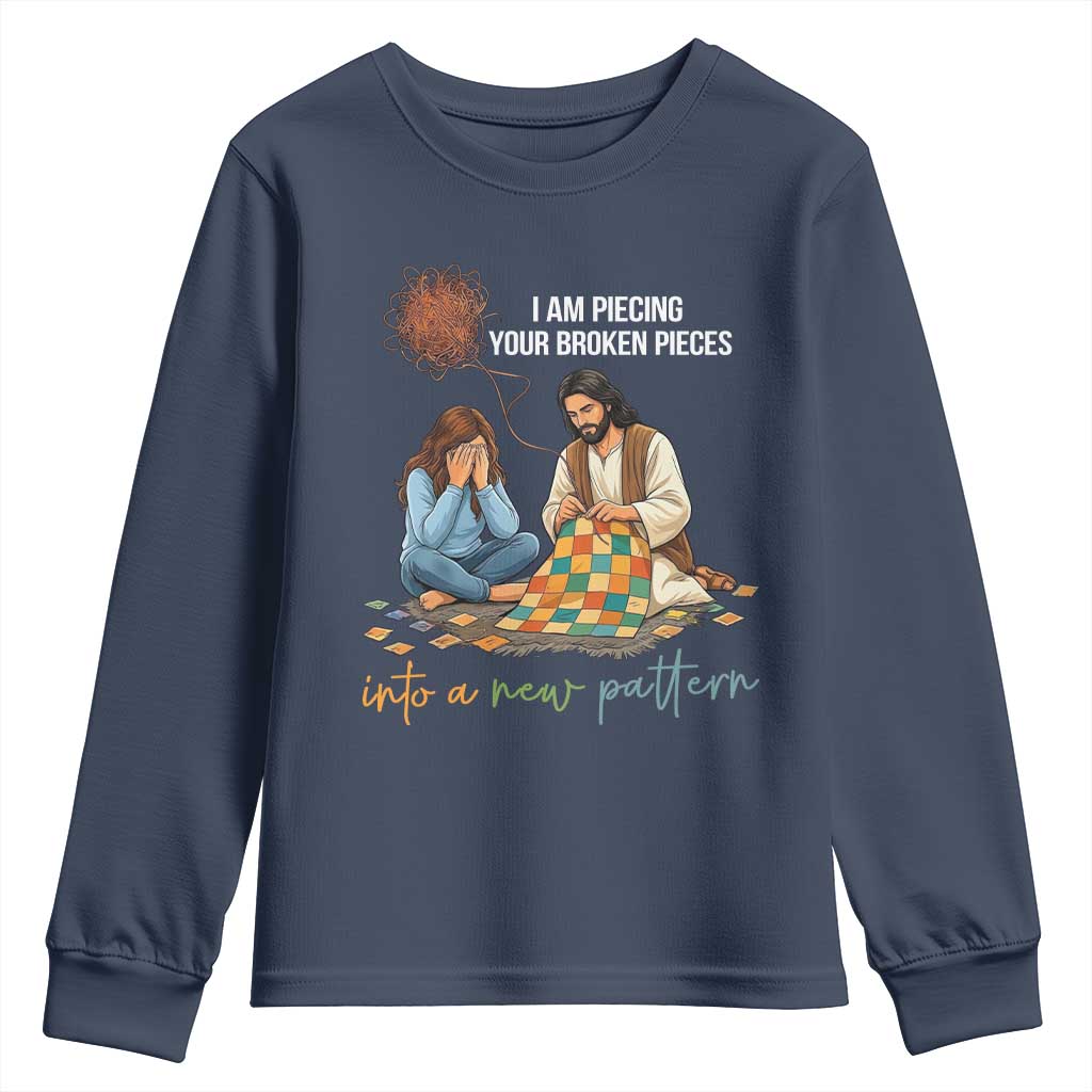 I Am Piecing Your Broken Pieces Christian Healing Youth Sweatshirt Jesus Comfort Faith Restoration Inspirational Gift
