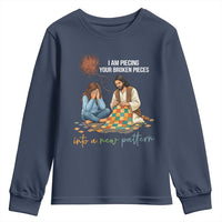 I Am Piecing Your Broken Pieces Christian Healing Youth Sweatshirt Jesus Comfort Faith Restoration Inspirational Gift