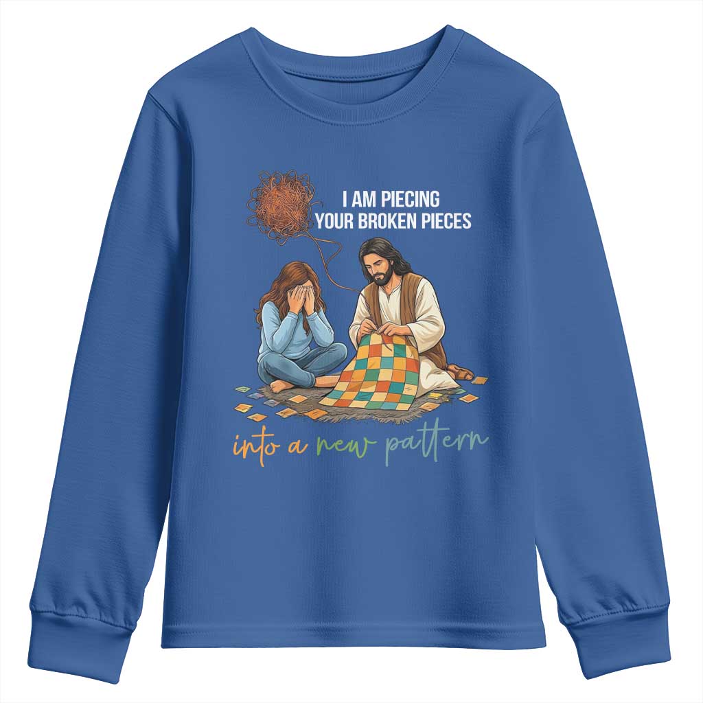I Am Piecing Your Broken Pieces Christian Healing Youth Sweatshirt Jesus Comfort Faith Restoration Inspirational Gift
