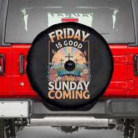 Friday Is Good Cause Sunday Is Coming Christian Easter Spare Tire Cover Cross Sunrise Floral Faith Inspirational Gift