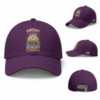Friday Is Good Cause Sunday Is Coming Christian Easter Baseball Cap Cross Sunrise Floral Faith Inspirational Gift