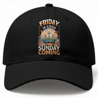 Friday Is Good Cause Sunday Is Coming Christian Easter Baseball Cap Cross Sunrise Floral Faith Inspirational Gift