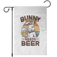 Some Bunny Needs Beer Funny Easter Drinking Humor Garden Flag Retro Rabbit Beer Lover Gift