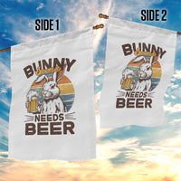 Some Bunny Needs Beer Funny Easter Drinking Humor Garden Flag Retro Rabbit Beer Lover Gift
