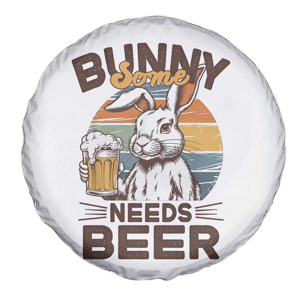 Some Bunny Needs Beer Funny Easter Drinking Humor Spare Tire Cover Retro Rabbit Beer Lover Gift
