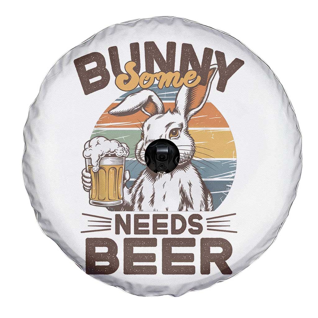 Some Bunny Needs Beer Funny Easter Drinking Humor Spare Tire Cover Retro Rabbit Beer Lover Gift