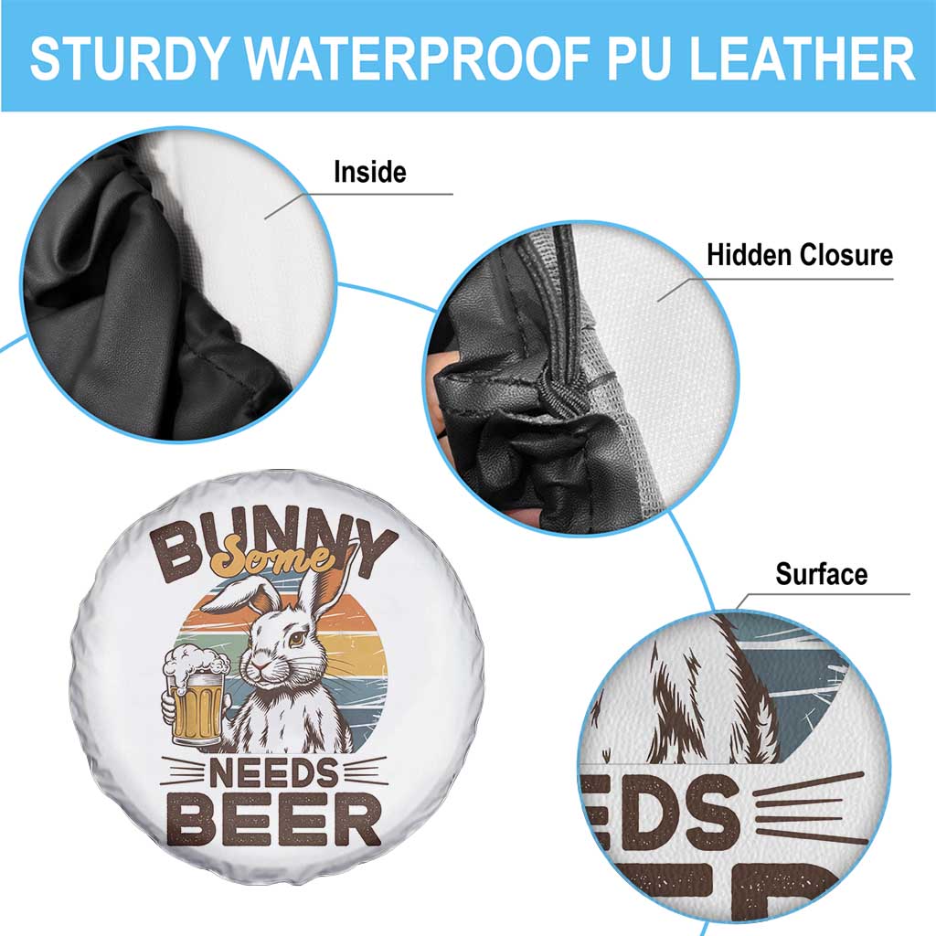 Some Bunny Needs Beer Funny Easter Drinking Humor Spare Tire Cover Retro Rabbit Beer Lover Gift