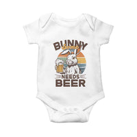 Some Bunny Needs Beer Funny Easter Drinking Humor Baby Onesie Retro Rabbit Beer Lover Gift