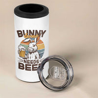 Some Bunny Needs Beer Funny Easter Drinking Humor 4 in 1 Can Cooler Tumbler Retro Rabbit Beer Lover Gift