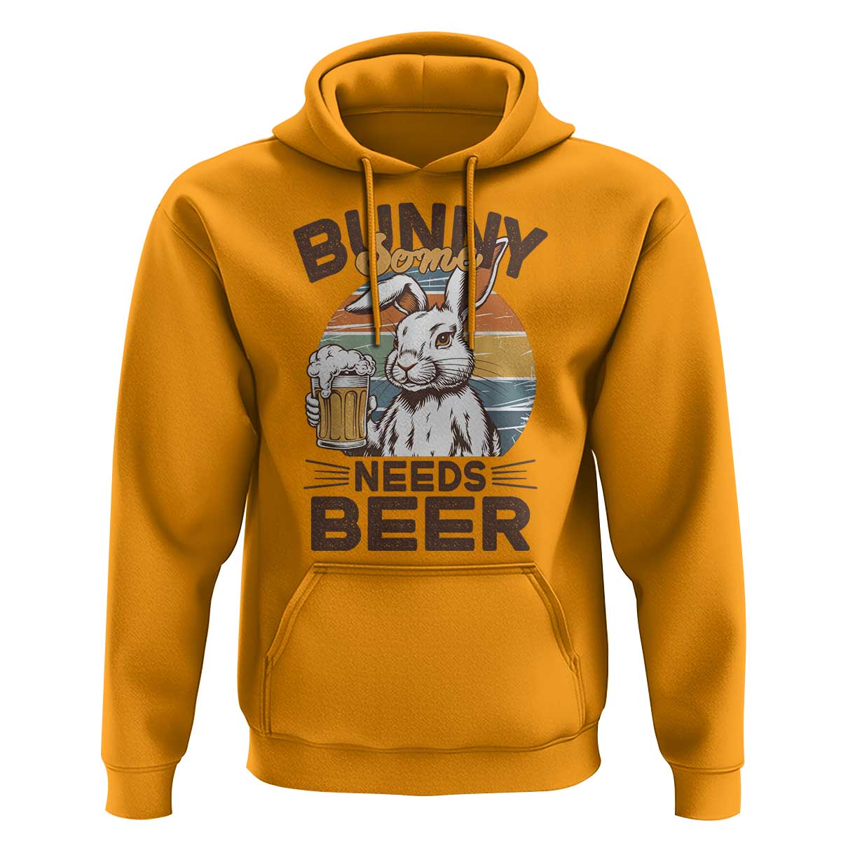 Some Bunny Needs Beer Funny Easter Drinking Humor Hoodie Retro Rabbit Beer Lover Gift