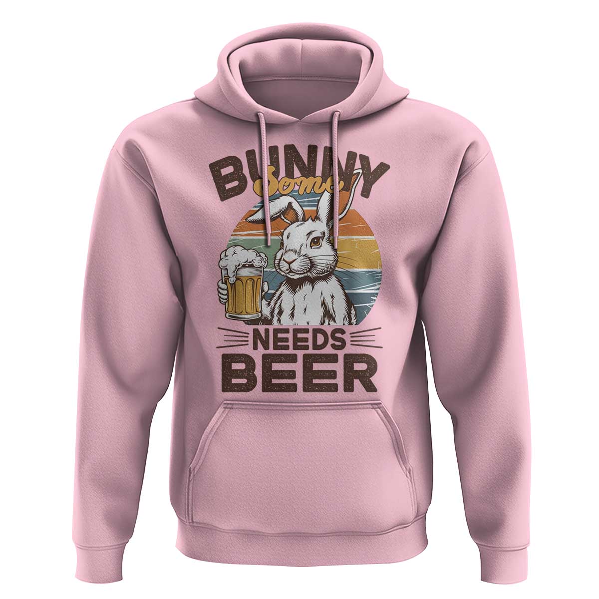 Some Bunny Needs Beer Funny Easter Drinking Humor Hoodie Retro Rabbit Beer Lover Gift