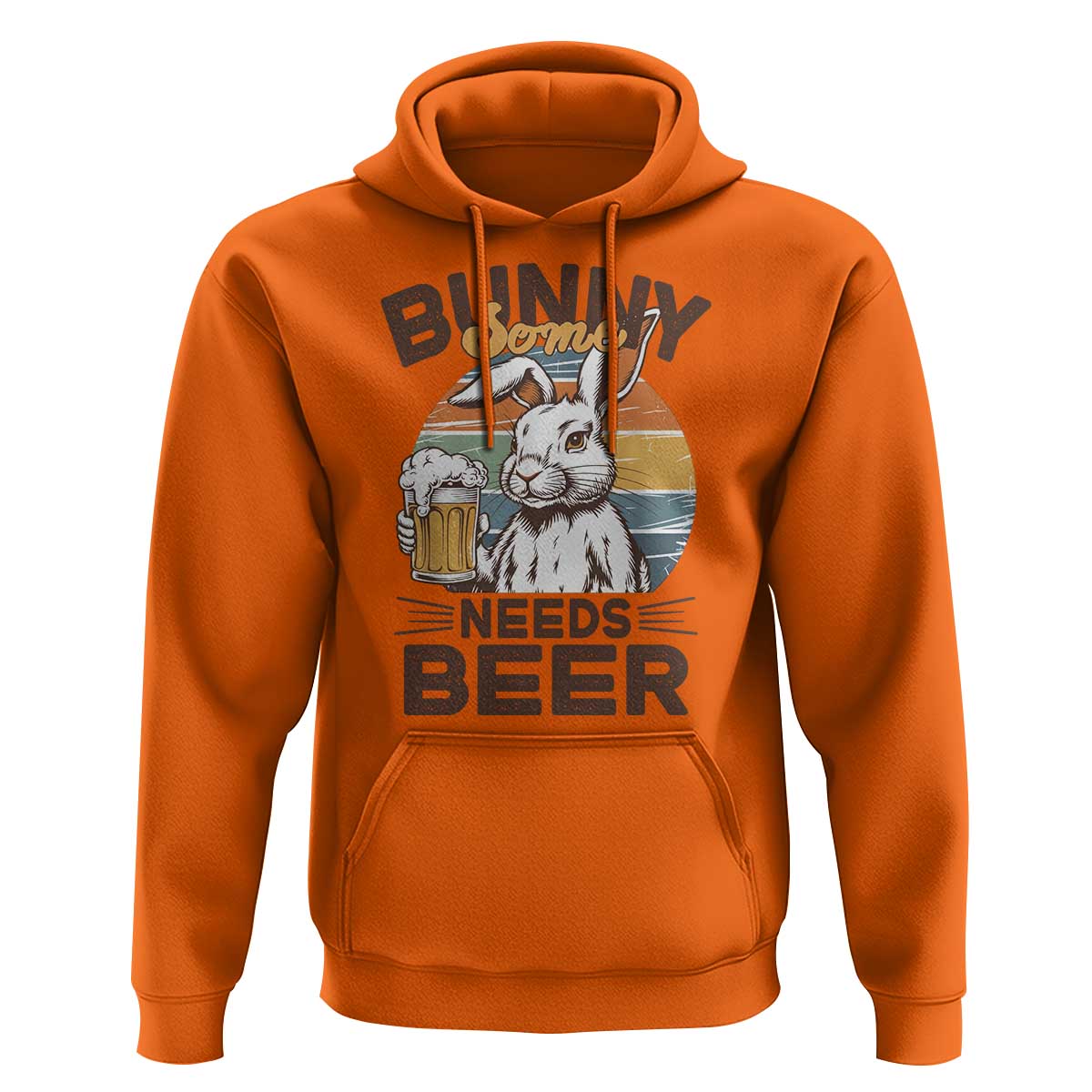 Some Bunny Needs Beer Funny Easter Drinking Humor Hoodie Retro Rabbit Beer Lover Gift