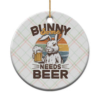 Some Bunny Needs Beer Funny Easter Drinking Humor Ceramic Ornament Retro Rabbit Beer Lover Gift