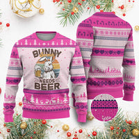 Some Bunny Needs Beer Funny Easter Drinking Humor Ugly Christmas Sweater Retro Rabbit Beer Lover Gift