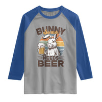 Some Bunny Needs Beer Funny Easter Drinking Humor Raglan Shirt Retro Rabbit Beer Lover Gift