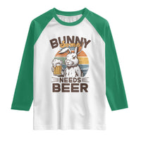 Some Bunny Needs Beer Funny Easter Drinking Humor Raglan Shirt Retro Rabbit Beer Lover Gift