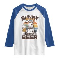 Some Bunny Needs Beer Funny Easter Drinking Humor Raglan Shirt Retro Rabbit Beer Lover Gift