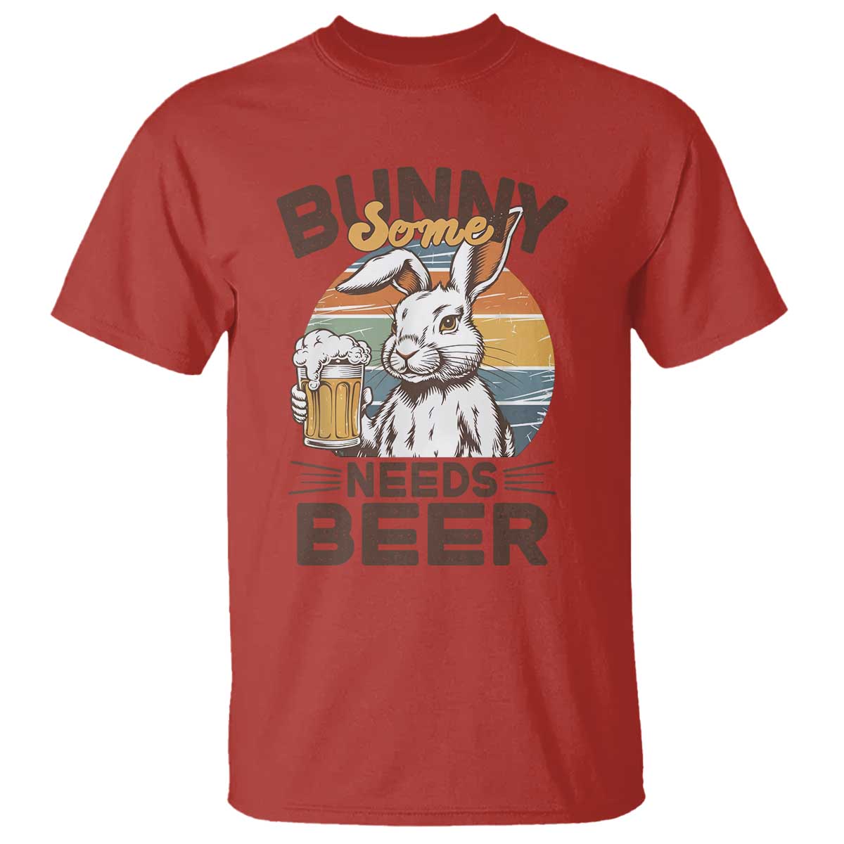 Some Bunny Needs Beer Funny Easter Drinking Humor T Shirt Retro Rabbit Beer Lover Gift