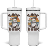 Some Bunny Needs Beer Funny Easter Drinking Humor Tumbler With Handle Retro Rabbit Beer Lover Gift