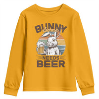 Some Bunny Needs Beer Funny Easter Drinking Humor Youth Sweatshirt Retro Rabbit Beer Lover Gift