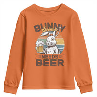 Some Bunny Needs Beer Funny Easter Drinking Humor Youth Sweatshirt Retro Rabbit Beer Lover Gift